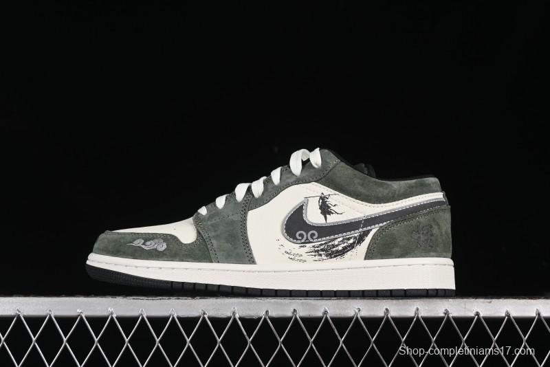Nike Air Jordan 1 Low Retro Basketball Shoes Custom Wukong Edition - DC2024-031