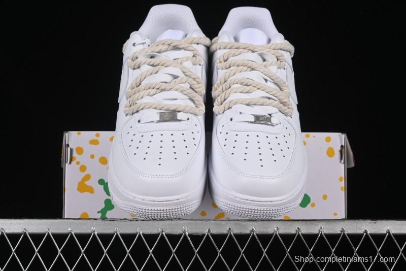 Nike Air Force 1 '07 Low White Deconstructed Casual Sneakers - CW2288-046