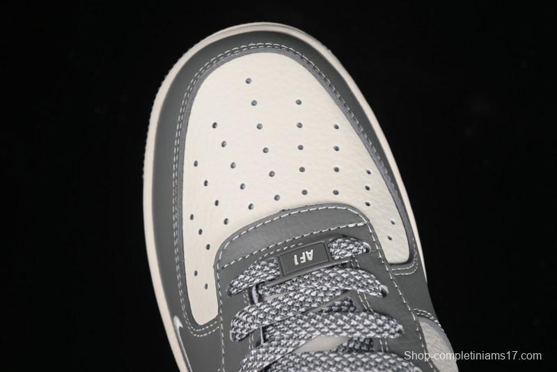 Nike Air Force 1 '07 Low Stussy Collaboration - Premium Gray Low-Top Casual Sneakers - BB5353-512