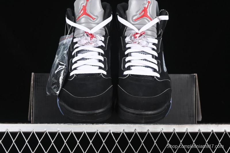 Nike Air Jordan 5 Retro Black Metallic Reimagined Basketball Shoes - HF3975-001
