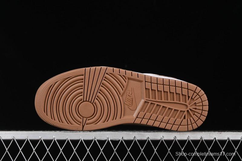 Nike Air Jordan 1 Low AJ1 White Tan Low-Top Casual Sneakers - DC0774-202