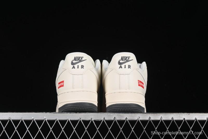 Nike Air Force 1 '07 Low Supreme Collaboration - Beige Red Blue Colorblock Casual Sneakers - XZ6188-228