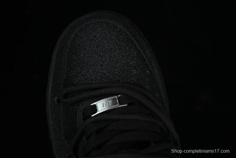 Nike Air Force 1 '07 Low Cleanfit Custom Official Bestseller Black Blue Starry Sky Full Diamond Casual Sneakers - ZH0316-042