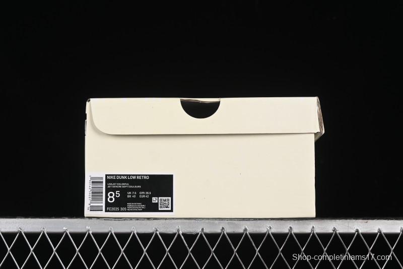 Nike SB Dunk Low Gucci Collaboration - Ink Splatter White Swoosh Anniversary Custom Low-Top Casual Sneakers - FC2025-305