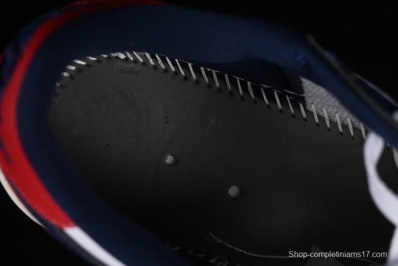 Nike Air Jordan 1 Low OG "Howard University" Casual Sneakers with Blue Toe and Red Heel - HQ2993-100