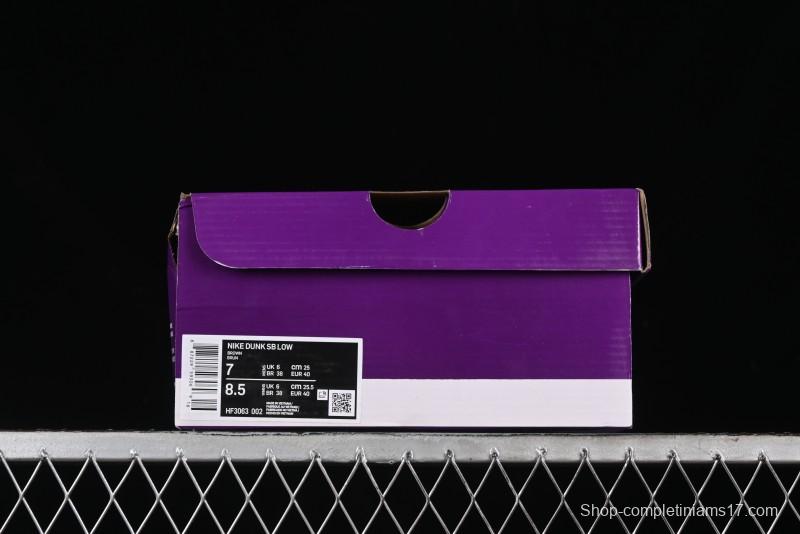 Nike SB Dunk Low Light Carbon/Monarch Maillard Style Low-Top Casual Skate Shoes - HF3063-002