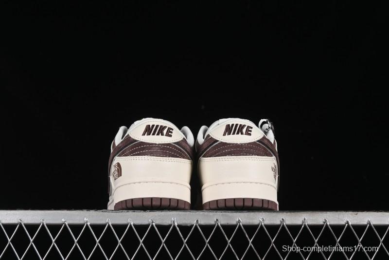 Nike SB Dunk Low The North Face Collaboration Anniversary Edition Premium Custom Low-Top Casual Skate Shoes - DQ1098-515