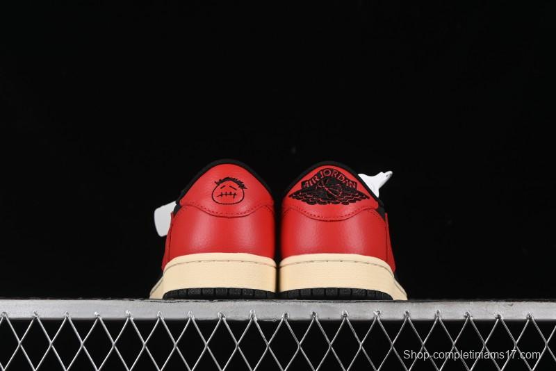 Nike Travis Scott x Air Jordan 1 Low OG AJ1 Reverse Swoosh Sneakers - DM7866-061