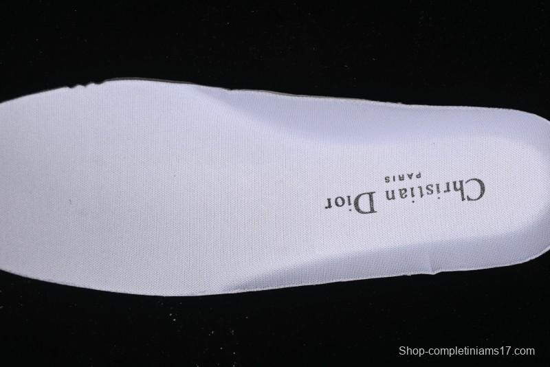 Dior Chrono Round Toe Lace-Up Lifestyle Casual Running Sneakers - 6865 WHITE BLACK