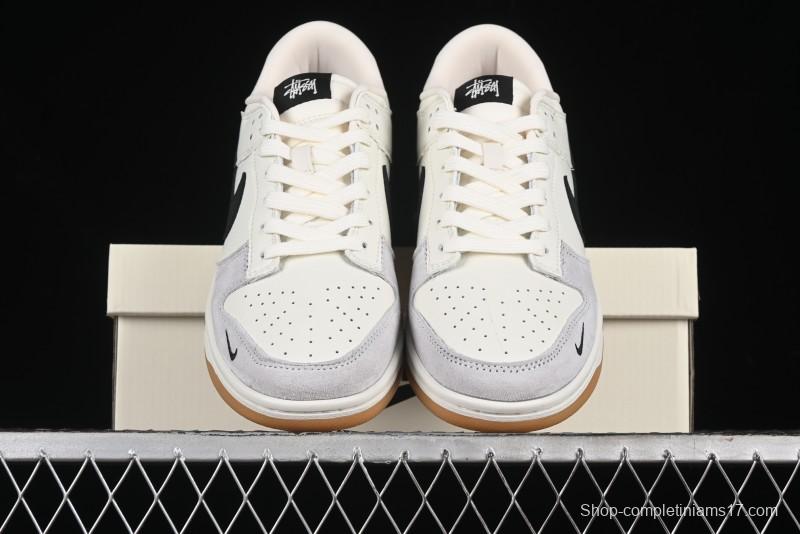 Nike SB Dunk Low Black 8 Collaboration - Beige Grey Black Gum Anniversary Custom Low-Top Casual Skate Shoes - CH6336-227