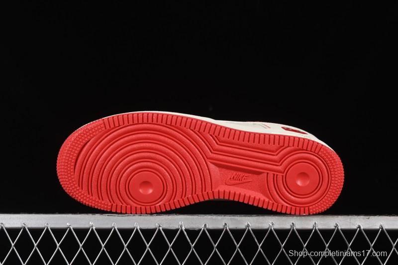 Nike Air Force 1 '07 Low Comme des Garcons Collaboration - Off-White Red Line Low-Top Casual Sneakers - KK3333-001