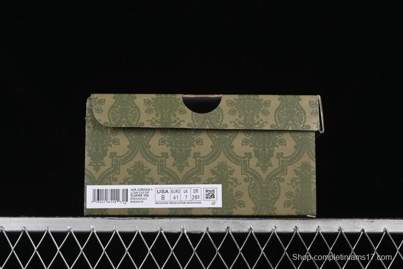 Nike Travis Scott x Fragment Design x Air Jordan 1 Low OG SP AJ1 Retro Sneakers - SJ2068-106