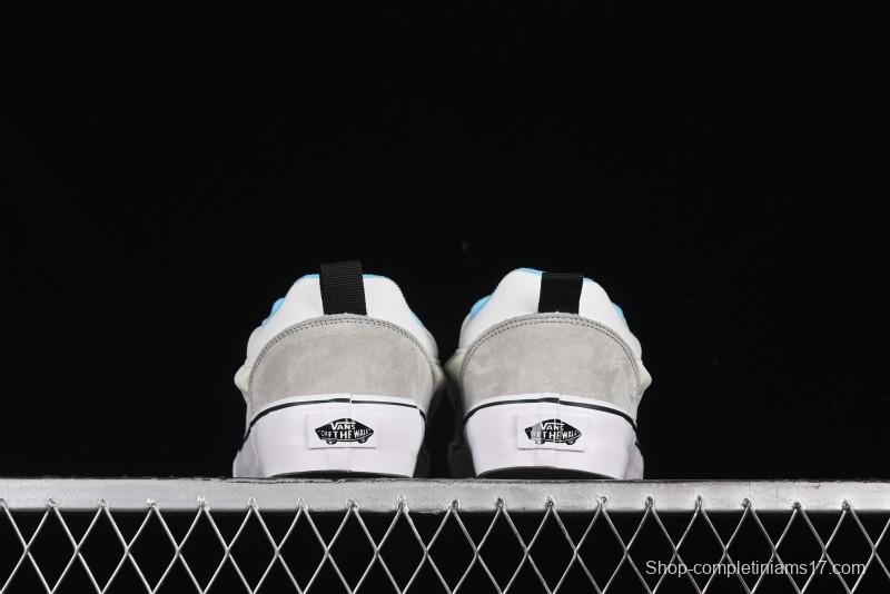 Vans Knu Skool Low-Top Retro Casual Vulcanized Slip-On Shoes in Grey Blue - VN000D6CCCZ