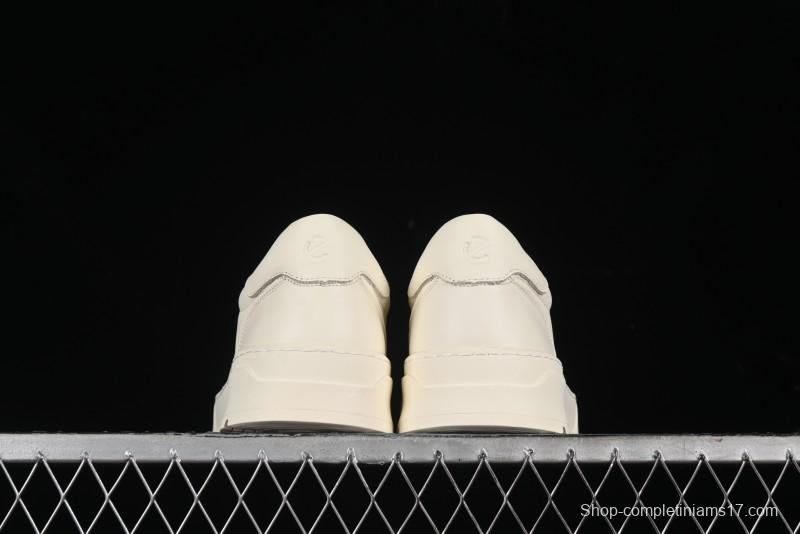 ECCO Street Light Series Autumn Platform Round Toe Versatile Casual White Sneakers 63311901002