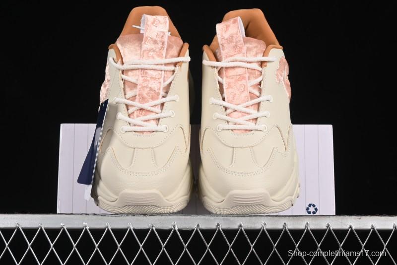 New York Yankees MLB Bigball Chunky Window Velvet Monogram Thick Sole Casual Running Shoes - 3ASHWVM4643BRS