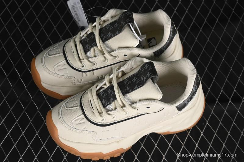 New York Yankees MLB Bigball Chunky Embo Monogram Thick Sole Sandals - 3ASHBEM4N50IVS