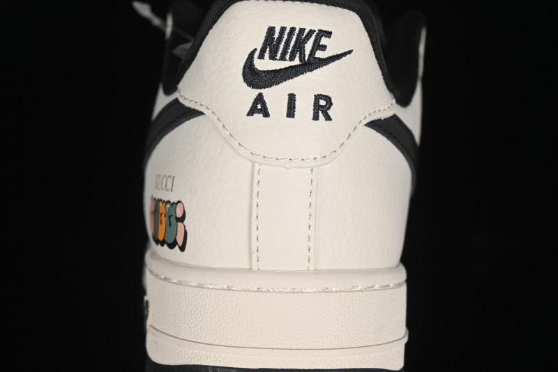 Nike Air Force 1 '07 Low Gucci Collaboration - Dark Blue Linen Casual Sneakers - XZ3398-888