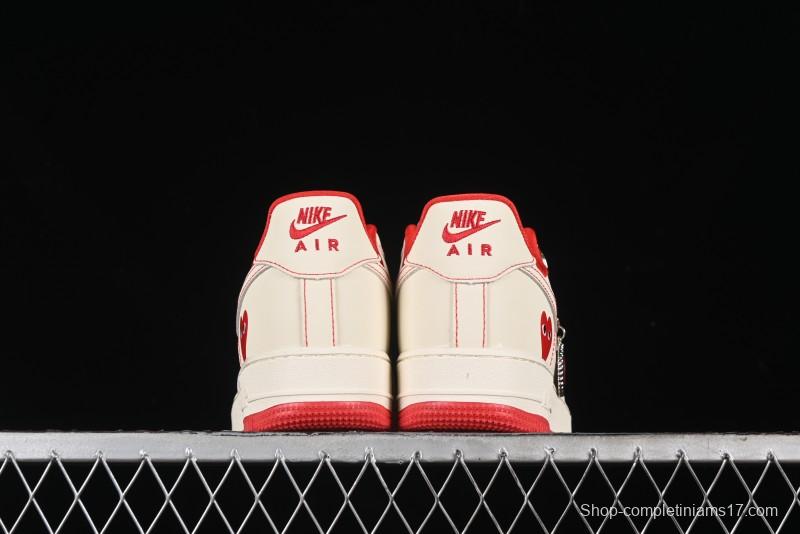 Nike Air Force 1 '07 Low Comme des Garcons Collaboration - Off-White Red Line Low-Top Casual Sneakers - KK3333-001