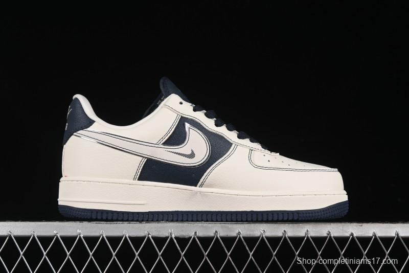 Nike Air Force 1 '07 Low Gucci Stone Island Collaboration - Off White Graphite Low-Top Casual Sneakers - KK1988-013