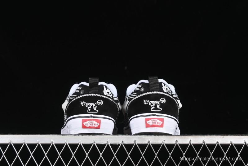 Vans HIRONO x Vans Knu Skool Bubble Mart Xiao Ye Graffiti Low-Top Casual Skate Shoes - VN0009QWFGI