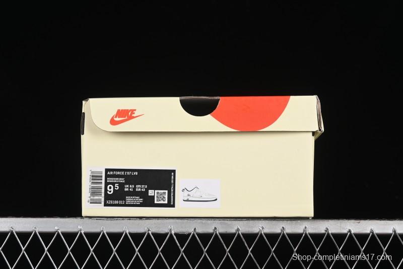 Nike Air Force 1 '07 Low Stussy Collaboration - Light Grey Double Swoosh Casual Sneakers - XZ6188-012