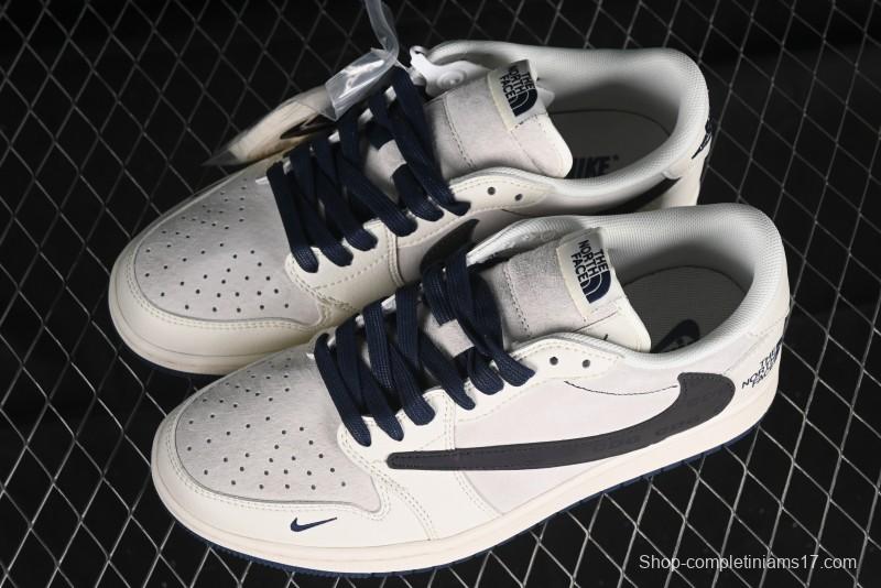 Nike Travis Scott x Fragment Design x Air Jordan 1 Low OG SP AJ1 Low Top Casual Sneakers - XY2688-110