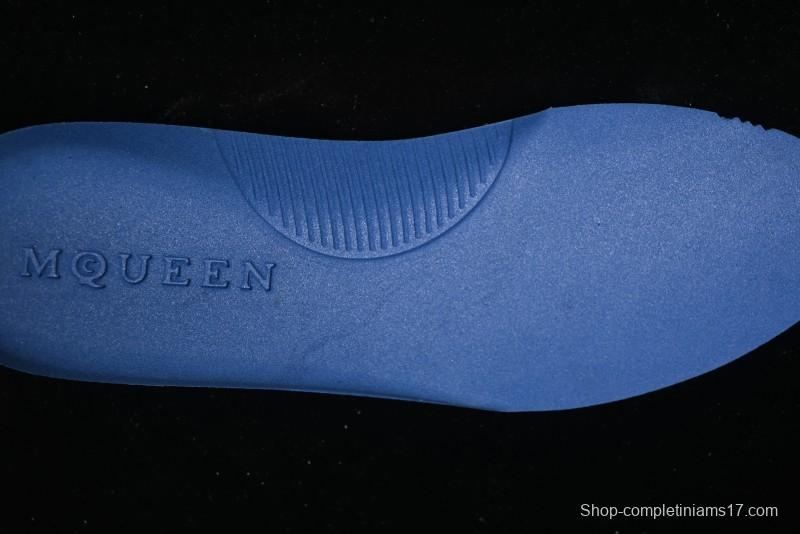 Alexander McQueen Flexion Retro Sneakers in Black with Diamond Grain Calfskin - 8.F6