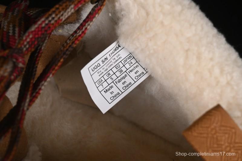 UGG Classic Mini II Fur Lace-Up Platform Short Boots with Treadlite Outsole - 1143954