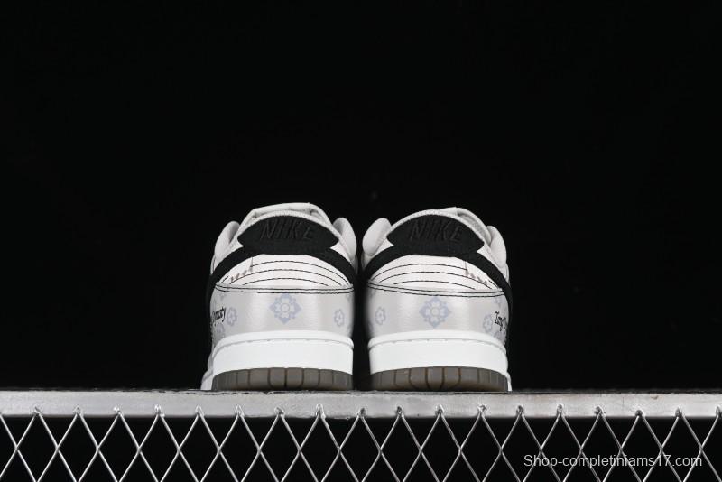 Nike Dunk Low Retro Casual Sneakers with Ancient Tang Print Design - FJ4188-001