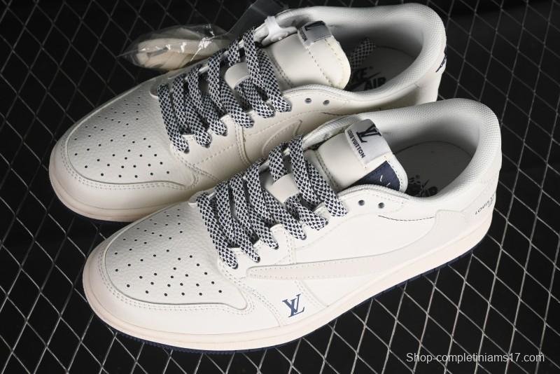 Nike Travis Scott x Fragment Design x Air Jordan 1 Low OG SP AJ1 LV Collaboration - XZ1268-003