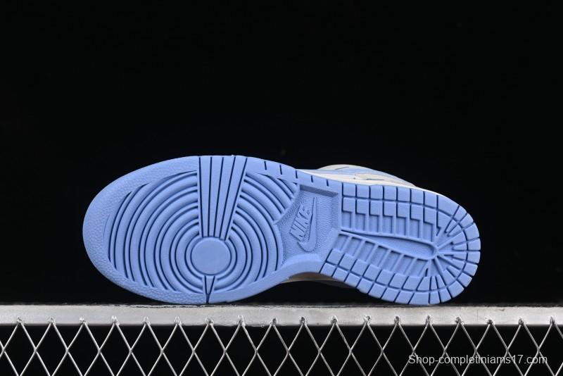 Nike SB Dunk Low Saint Laurent Series - White Grey Blue Swoosh Anniversary High-End Custom Low-Top Casual Sneakers - GF2409-168
