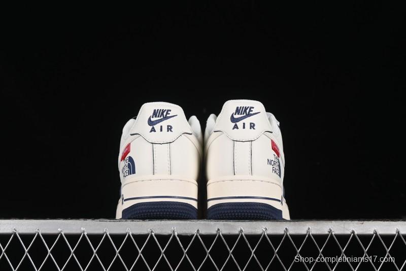 Nike Air Force 1 '07 Low Supreme The North Face Collaboration - Off White Light Blue Casual Sneakers - XZ1996-130