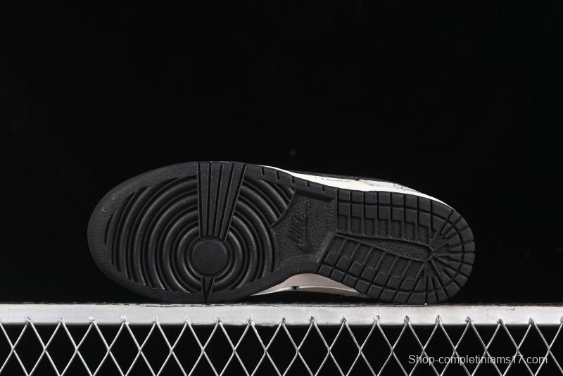 Nike SB Dunk Low KAWS Series - Grey White Black Swoosh Anniversary High-End Custom Low-Top Casual Skate Shoes - MM1089-015