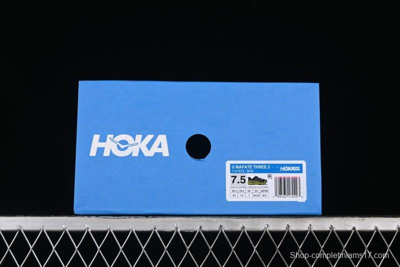 Hoka Mafate Three 2 Ultra-Lightweight Cushioned Trail Running Shoes with Vibram Outsole - 1141572 BHK