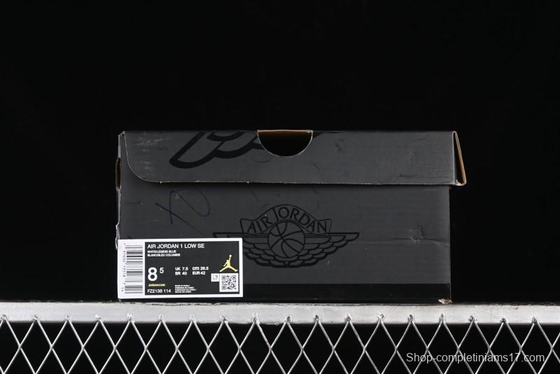 Nike Air Jordan 1 Low AJ1 Patent Blue Casual Sneakers - FZ2138-114