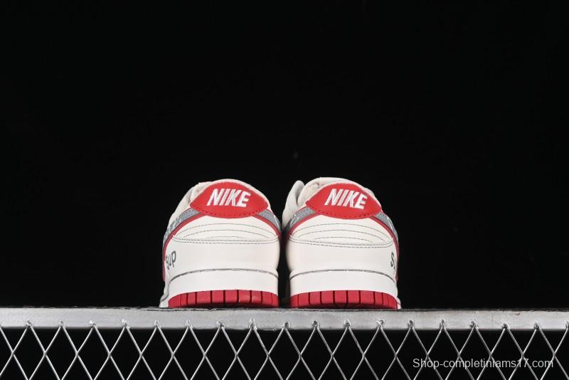 Nike SB Dunk Low SUP Collaboration - Signature Grey Check Anniversary High-End Custom Low-Top Casual Skate Shoes DJ2024-030