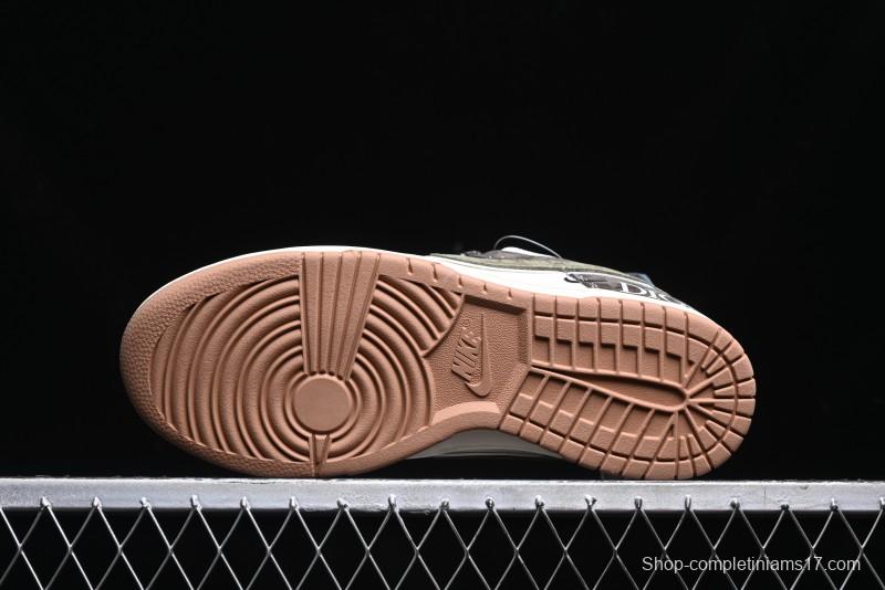 Nike SB Dunk Low Dior Collaboration - Chestnut Anniversary High-End Custom Low-Top Casual Sneakers - XS1086-007