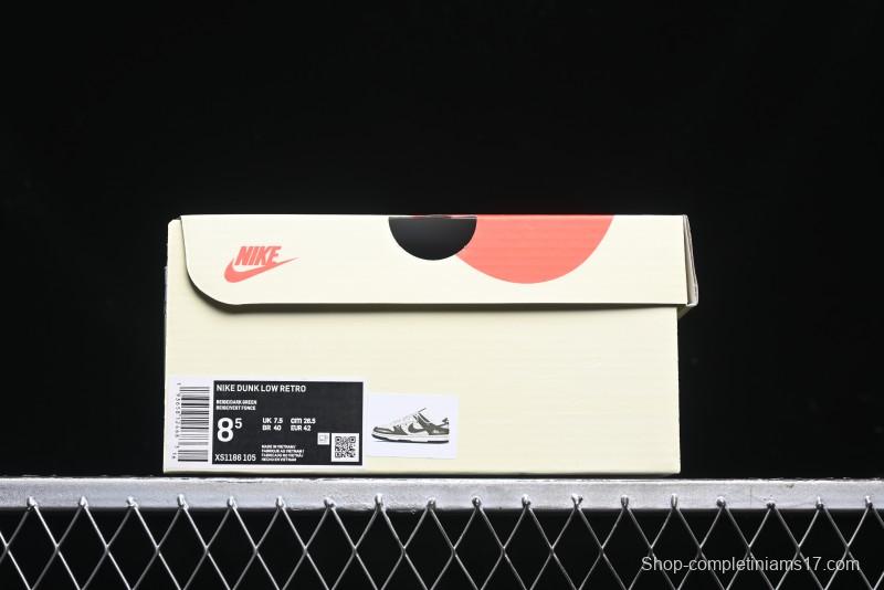 Nike SB Dunk Low Stussy Collaboration - Patina Green Lace-Up Anniversary Custom Low-Top Casual Skate Shoes - XS1186-105