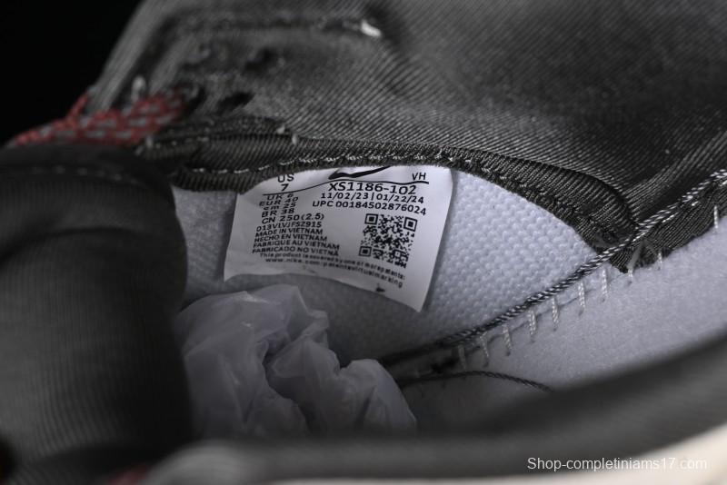 Nike SB Dunk Low Supreme Collaboration - Grey White Red Anniversary Customized Low-Top Casual Sneakers - XS1186-102