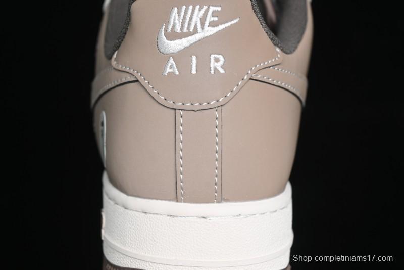 Nike Air Force 1 '07 Low Bape Collaboration - Beige Grey Brown Low Top Casual Sneakers BB6566-210