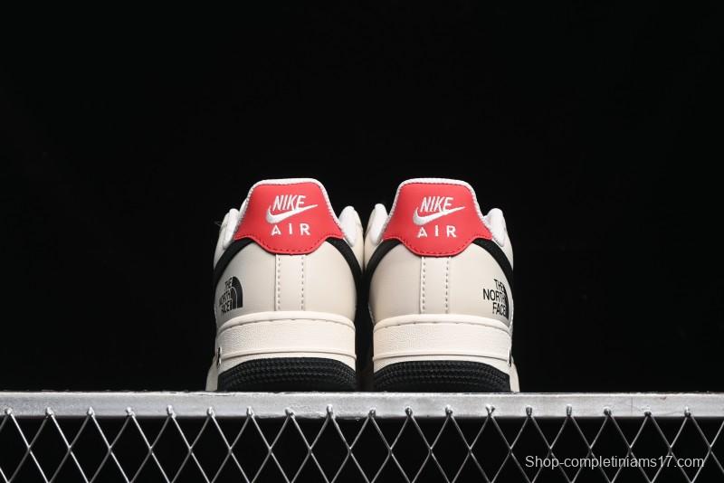 Nike Air Force 1 '07 Low The North Face Collaboration - Beige Black Red Sole Low-Top Casual Sneakers - XZ6188-309