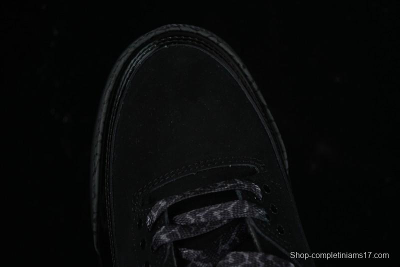 Nike Air Jordan 3 Retro Basketball Shoes in Midnight Black - CT8532-001