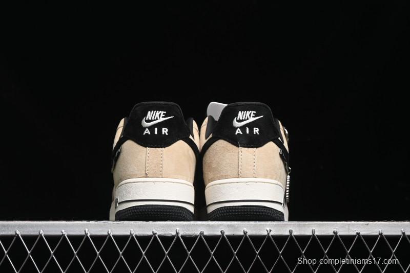 Nike Air Force 1 '07 Low The North Face x Stussy Collaboration - Black Brown Coffee Casual Sneakers - KK1988-018