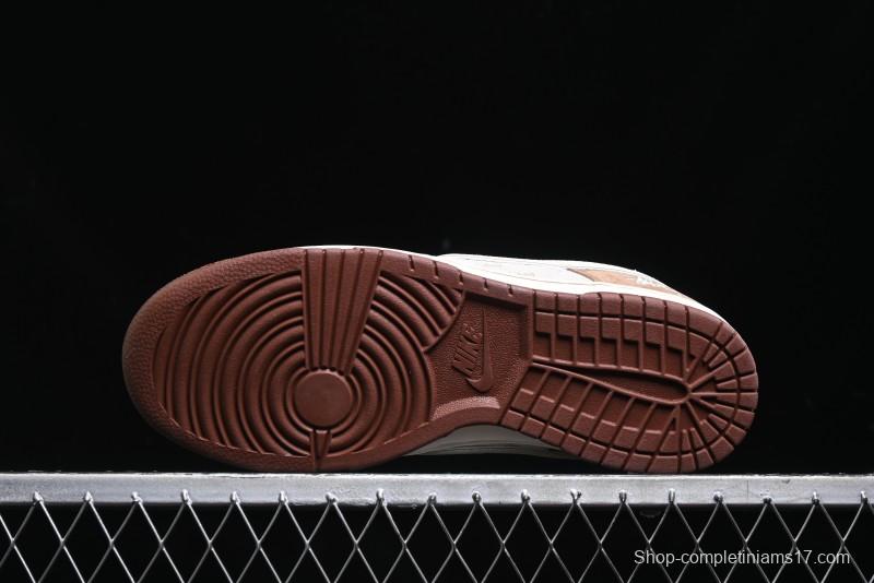 Nike SB Dunk Low Stussy Collaboration - Mummy Brown Anniversary Custom Low-Top Casual Sneakers - XX3168-601