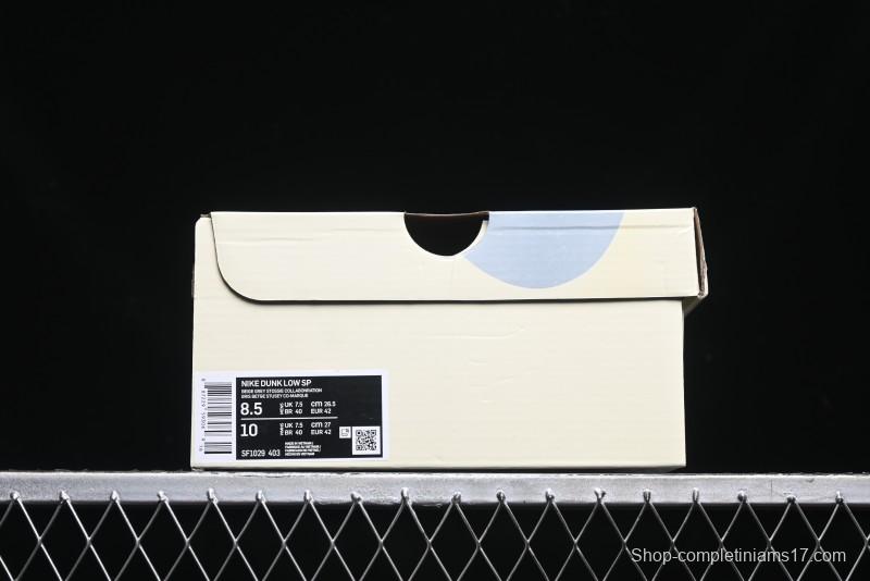 Nike SB Dunk Low Stussy Collaboration - Patchwork Grey Swoosh Anniversary Custom Low-Top Casual Skate Shoes - SF1029-403