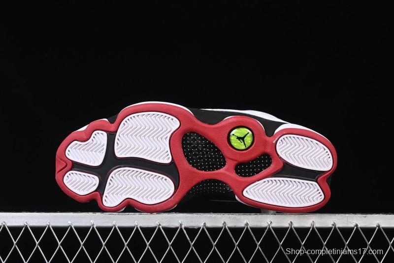 Nike Air Jordan 13 Retro Basketball Shoes in Black/White - 414571-104