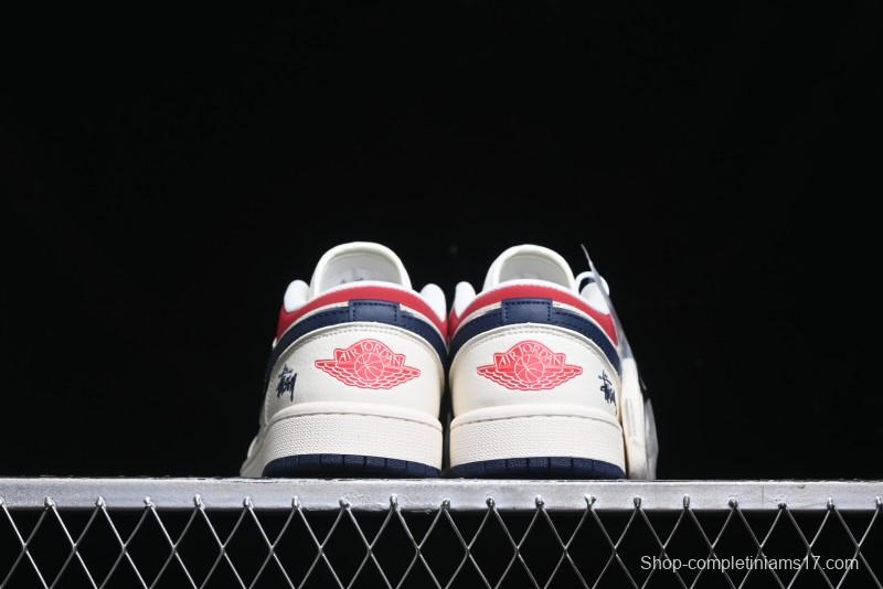 Nike Air Jordan 1 Low AJ1 Stussy Collaboration - Retro Basketball Shoes - XX3318-566