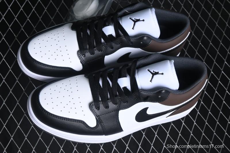 Nike Air Jordan 1 Low AJ1 Retro Casual Sneakers in Black/Brown - 553558-152