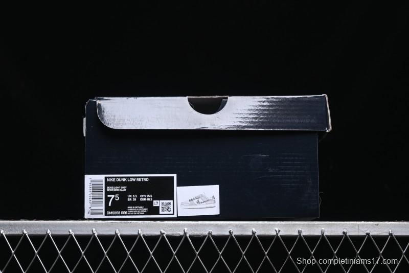 Nike SB Dunk Low Dior Stone Island Triple Collaboration Woven Grey Hook Anniversary High-End Custom Low-Top Casual Sneakers - DM6868-006