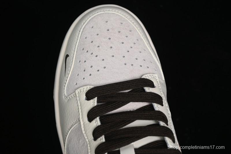 Nike SB Dunk Low Dior Collection - Beige Brown Swoosh Anniversary Custom Low-Top Casual Skate Shoes - XD6188-046